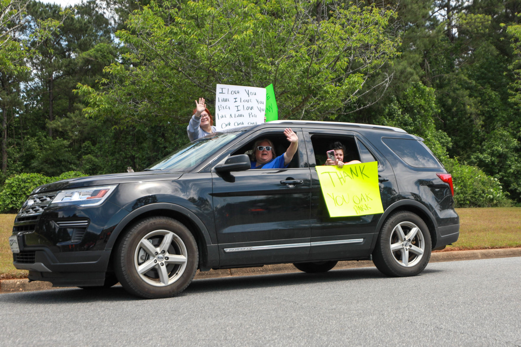 Car parade for Oak Park Nursing Home and Independent Living Community residents